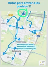 Rutas para llegar a los pueblos